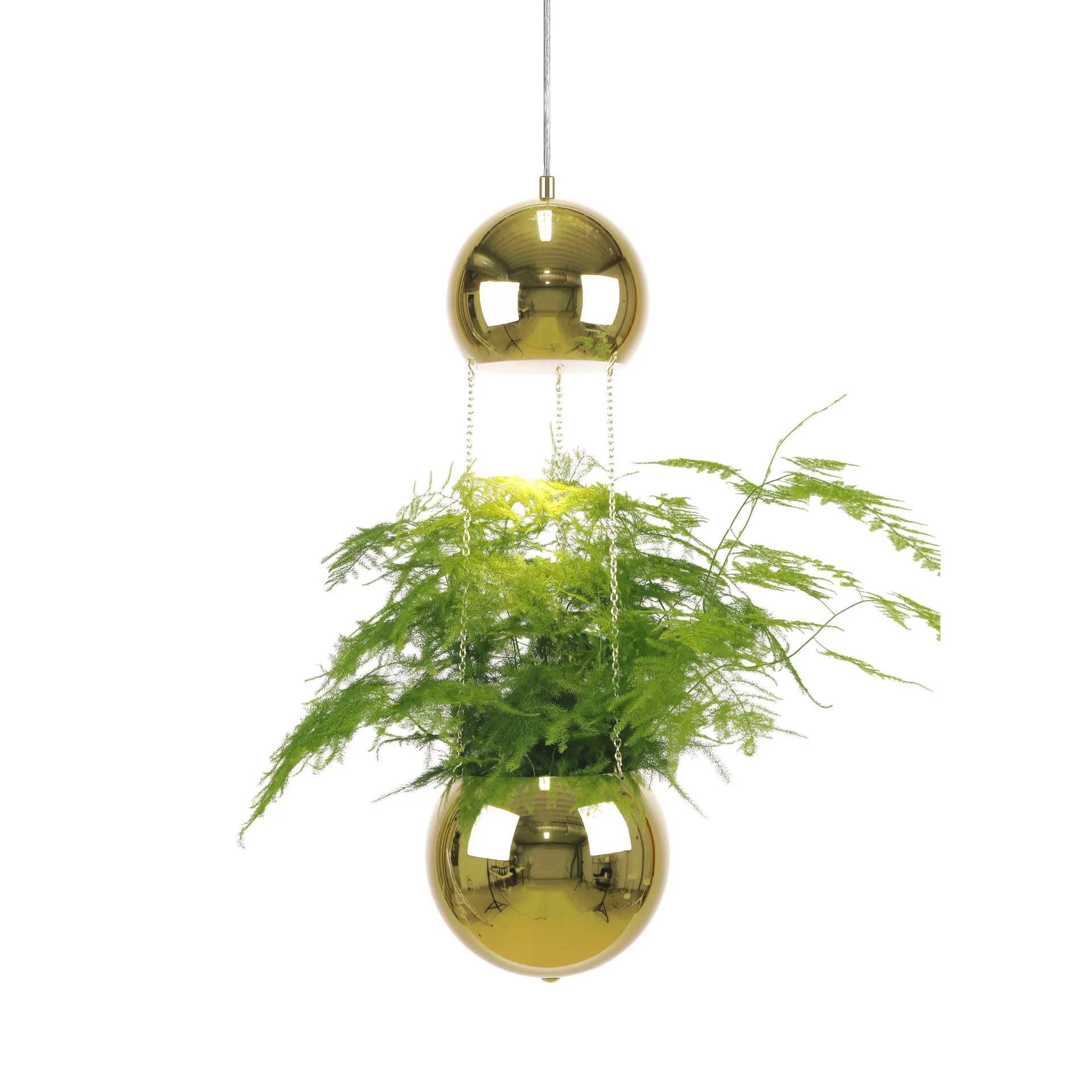 Planter hanglamp met bloempot, messing Globen Lighting