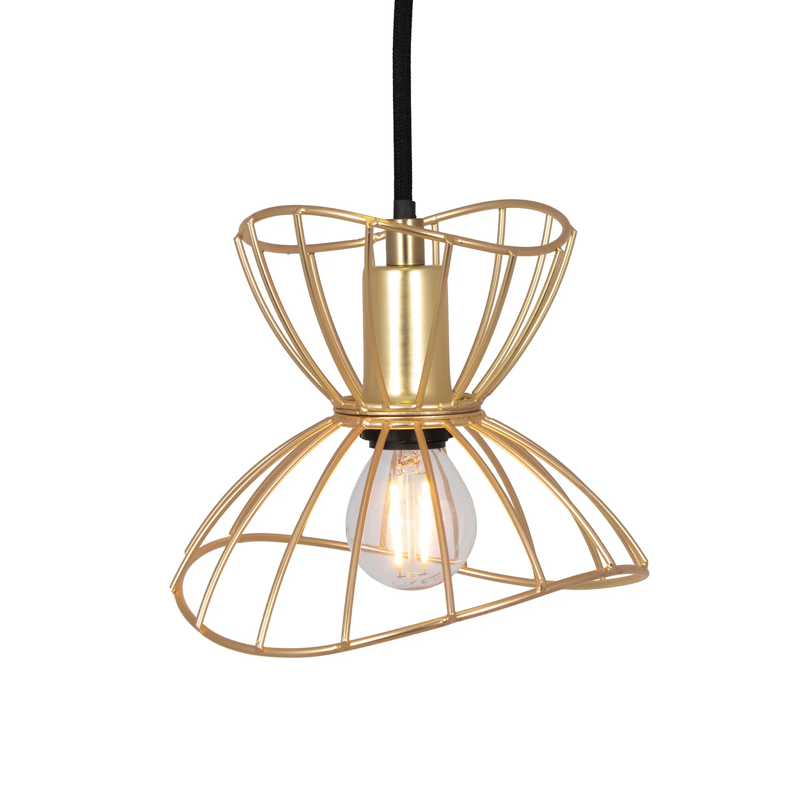 Ray hanglamp mini Ø16 cm, Geborsteld messing Globen Lighting