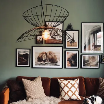 Ray plafondlamp Ø70 cm - zwart - Globen Lighting