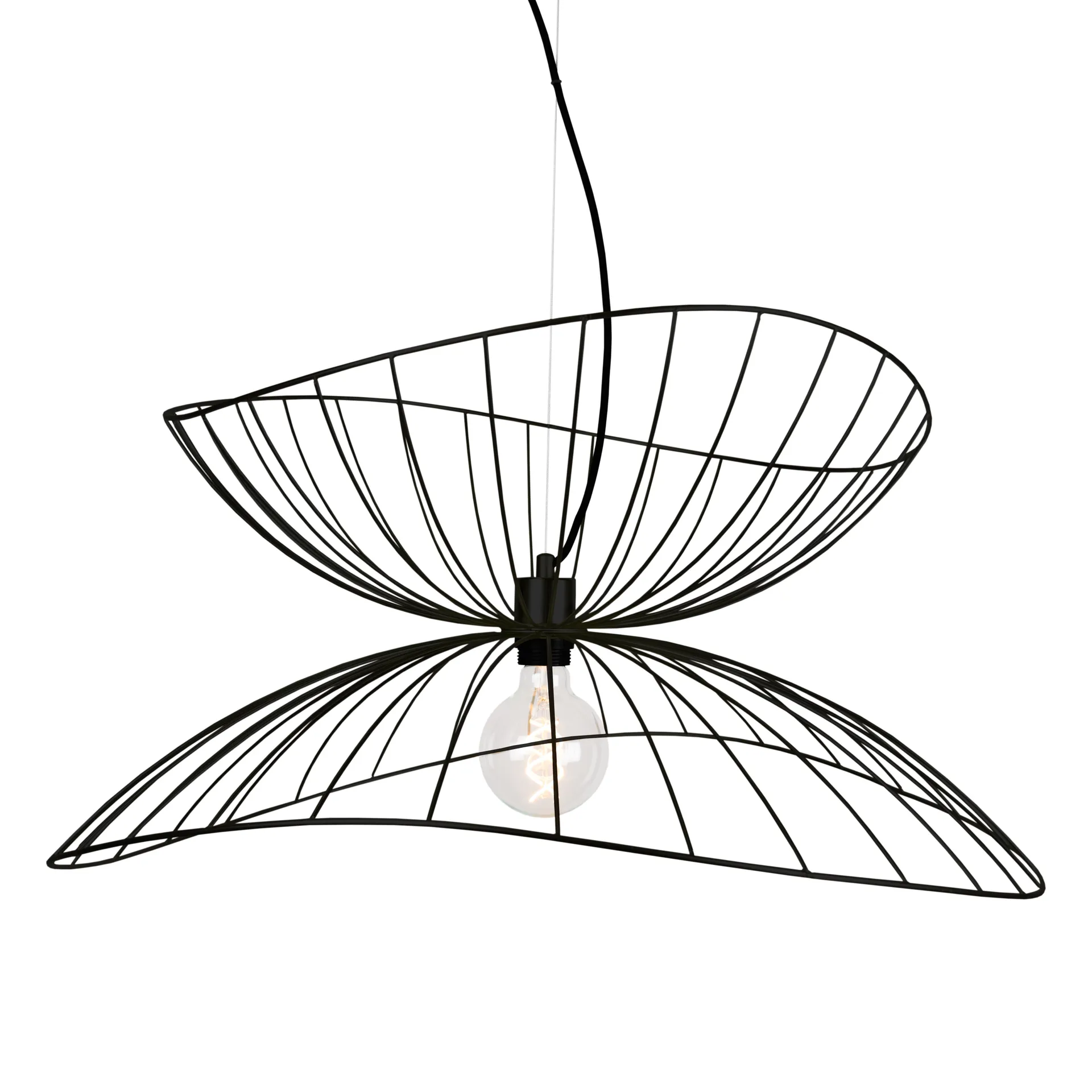 Ray plafondlamp Ø70 cm, zwart Globen Lighting