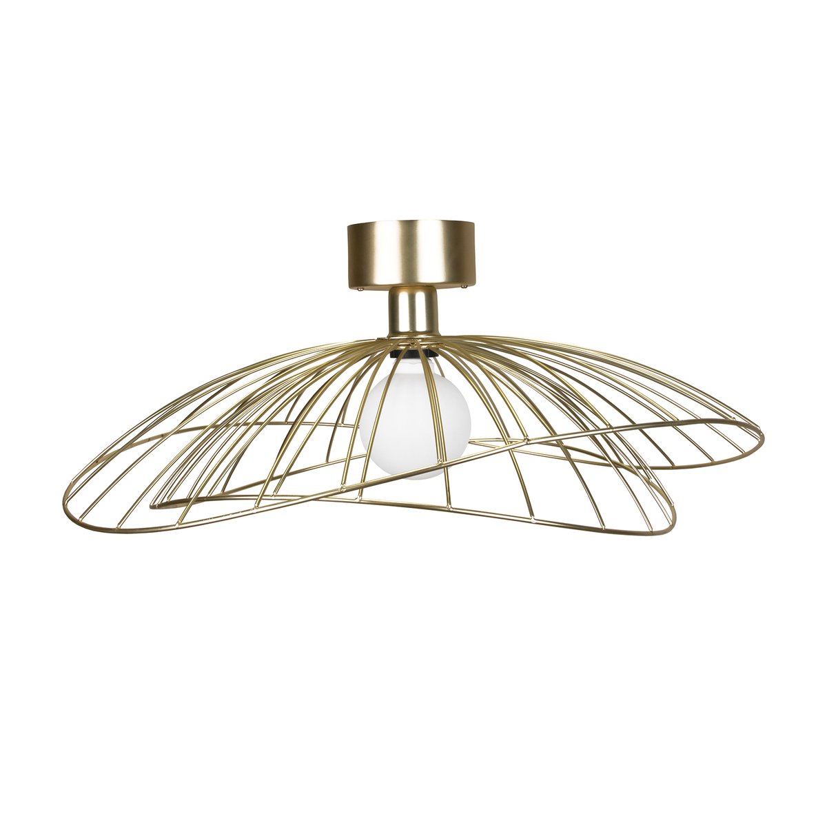 Globen Lighting Ray plafondlamp geborsteld messing | Scandinavisch Interieur | Plafondlampen | Goudkleurig