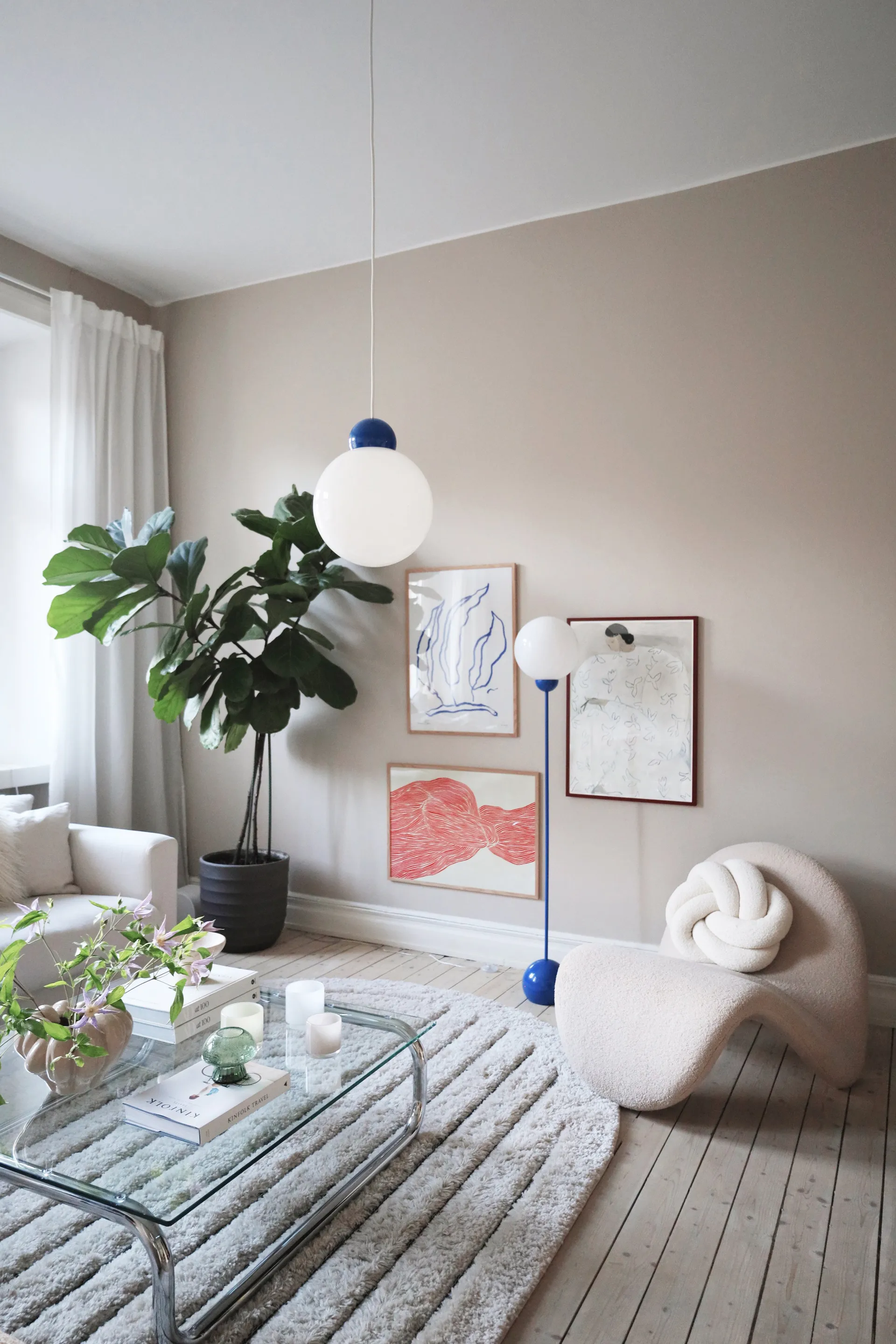 Ripley 25 hanglamp, Blauw Globen Lighting