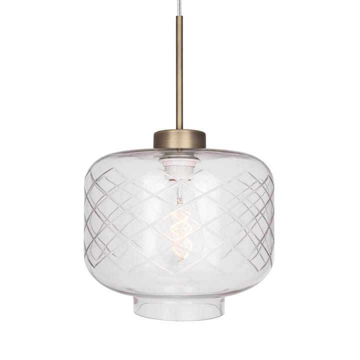 Ritz plafondlamp geslepen glas - Antiek messing - Globen Lighting