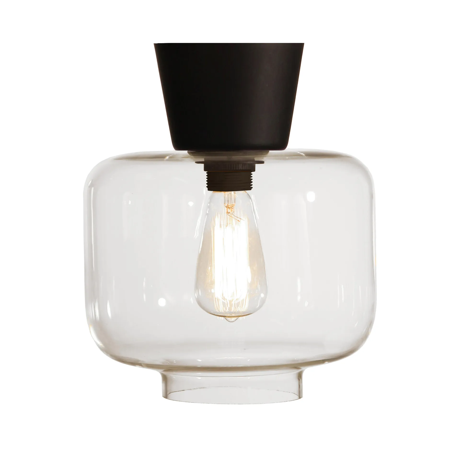 Ritz plafondlamp, helder-zwart Globen Lighting