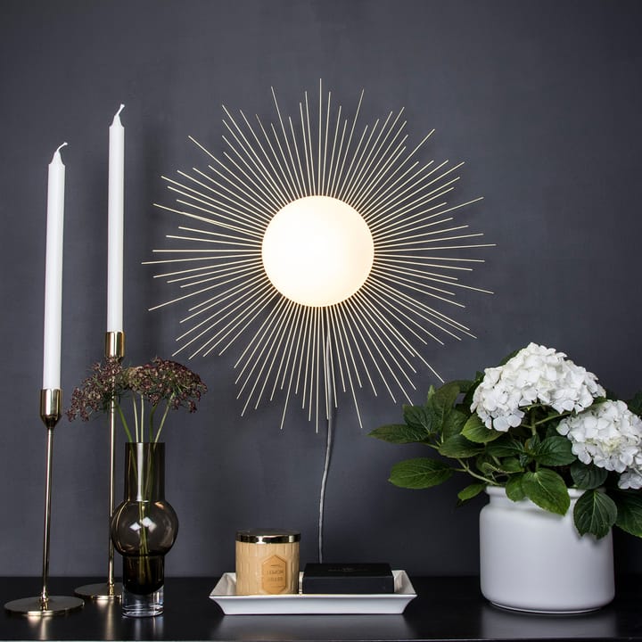 Soleil plafond/wandlamp Ø56 cm - Geborsteld messing - Globen Lighting