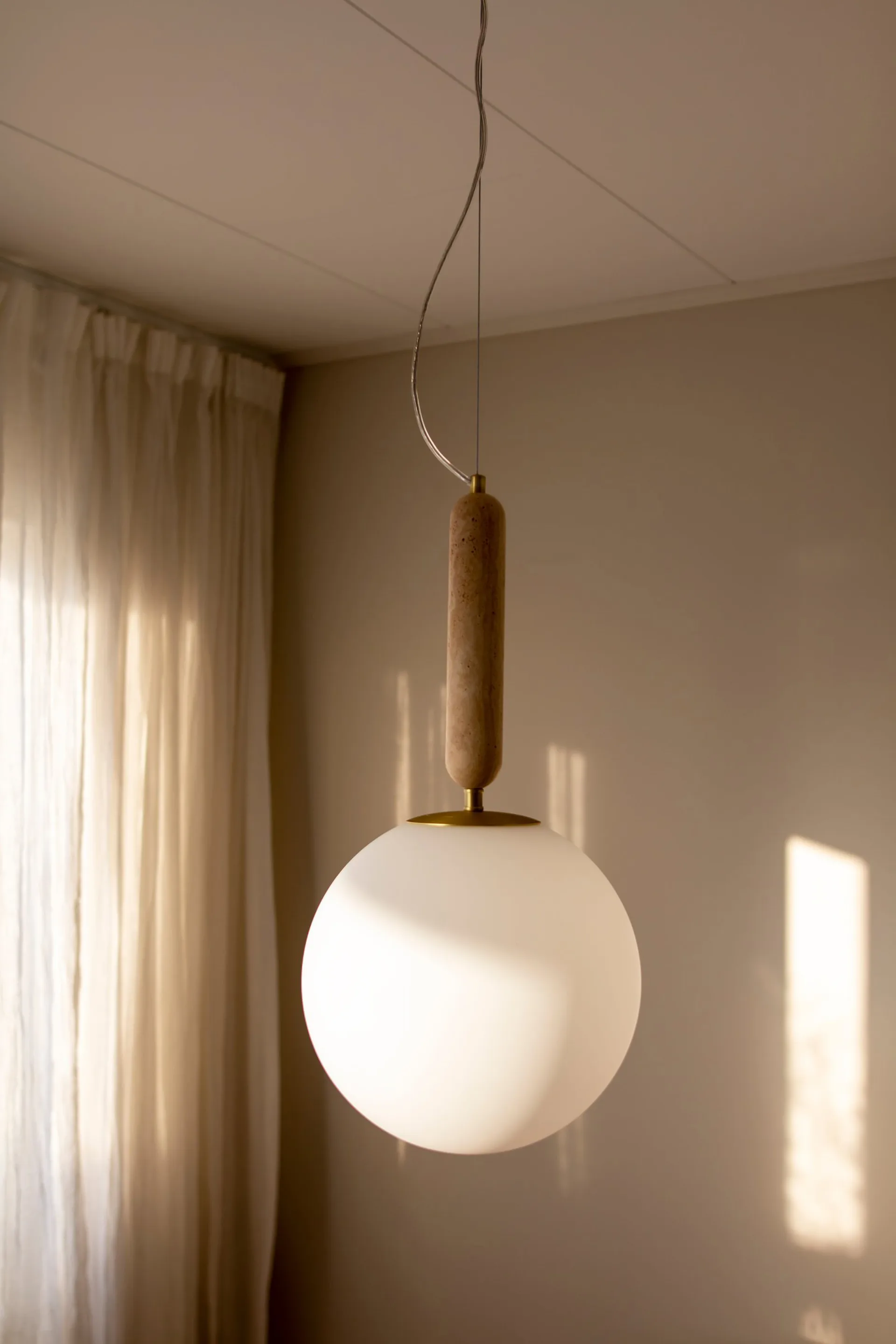 Torrano hanglamp 30 cm, Travertijn Globen Lighting