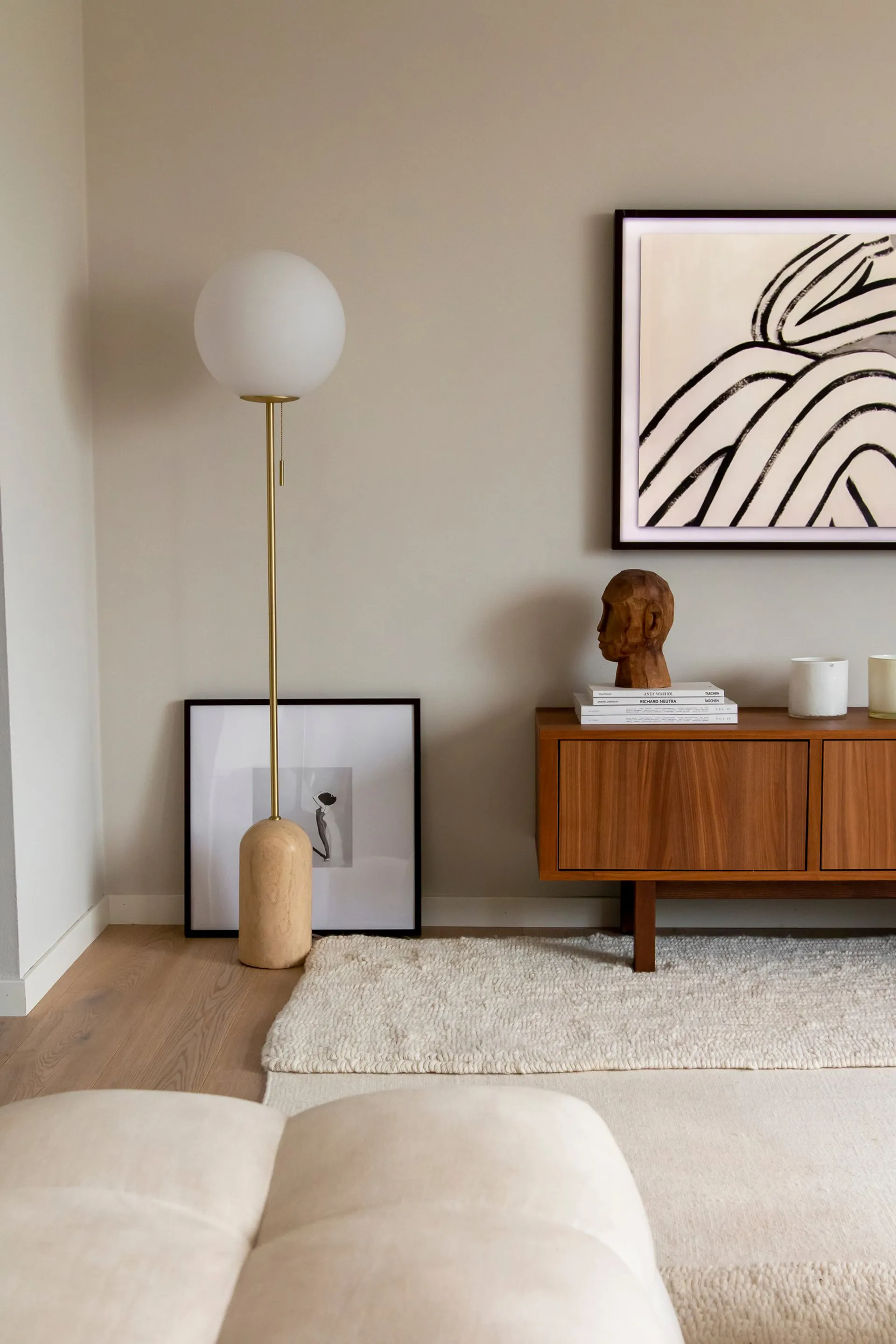 Torrano vloerlamp, Travertijn Globen Lighting