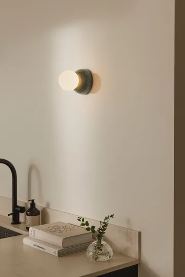 Torrano wand-/plafondlamp 13 cm - Donkergroen marmer - Globen Lighting