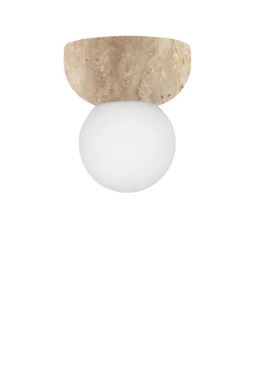 Torrano wand-/plafondlamp 13 cm - Travertijn - Globen Lighting