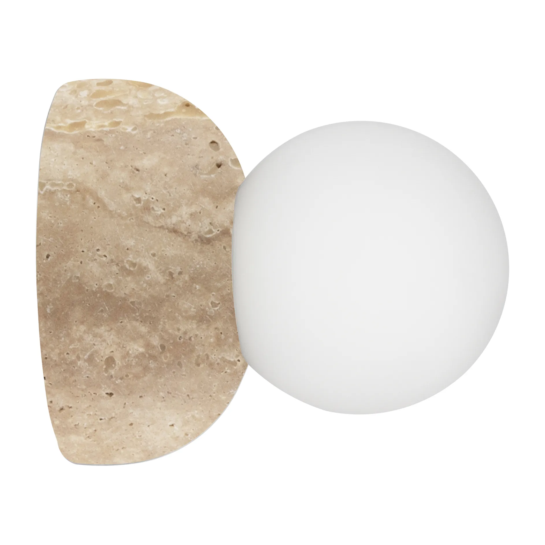 Torrano wandlamp/plafonnière 13 cm, Travertijn Globen Lighting