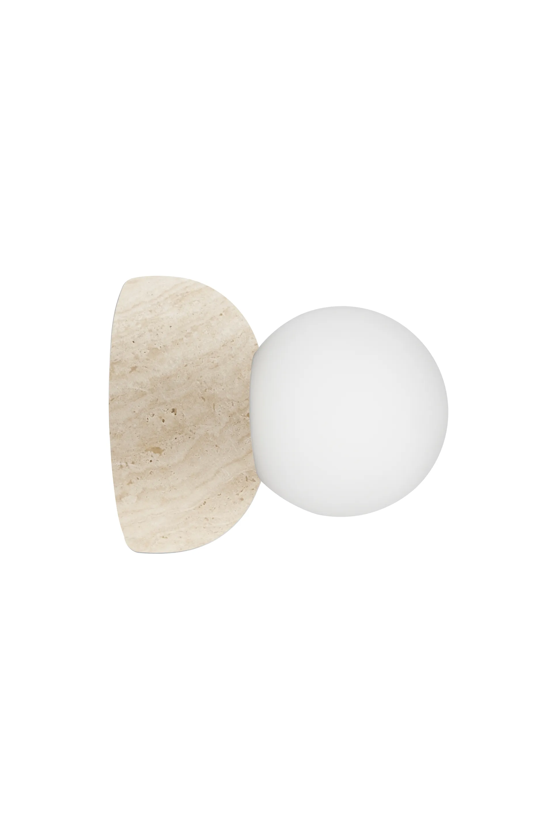 Torrano wandlamp/plafonnière 13 cm, Travertijn Globen Lighting