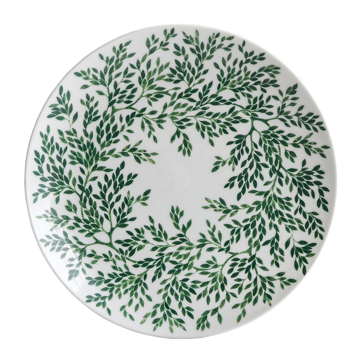 Götefors Porslin Botanica Mirte bordje o21 Groen | Scandinavisch Interieur | Kleine borden | Groen