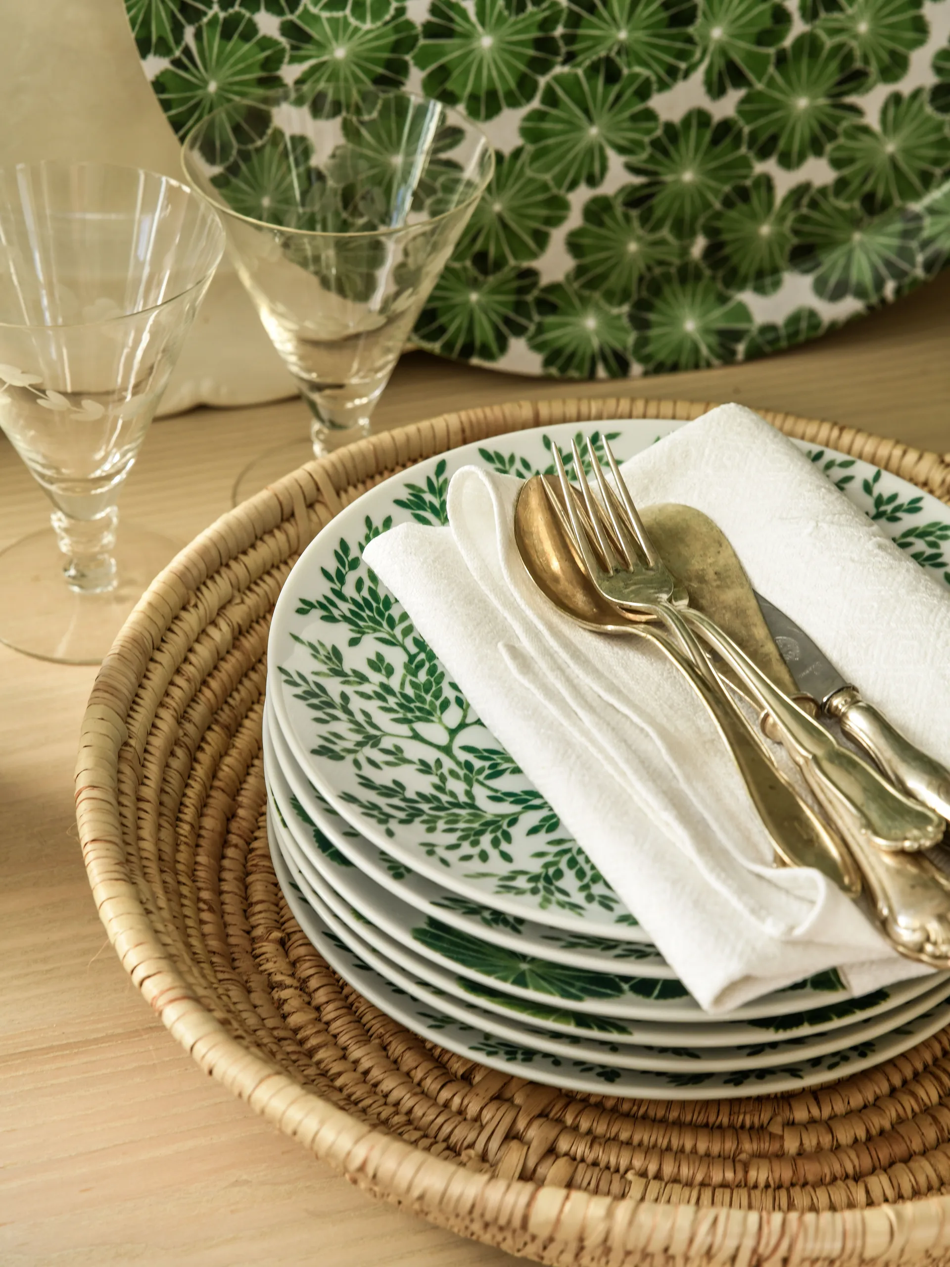 Botanica Mirte bordje Ø21, Groen Götefors Porslin