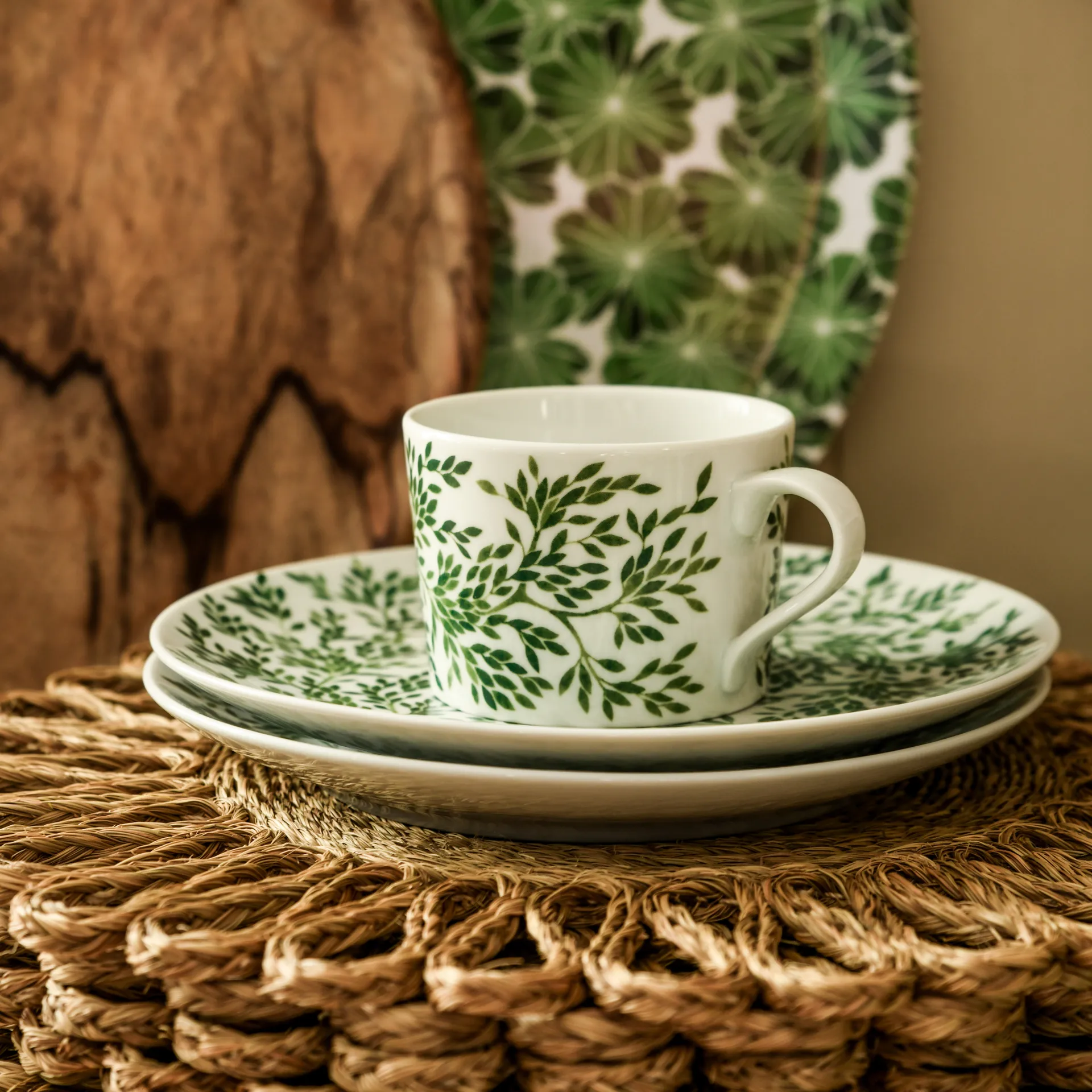 Botanica Mirte bordje Ø21, Groen Götefors Porslin