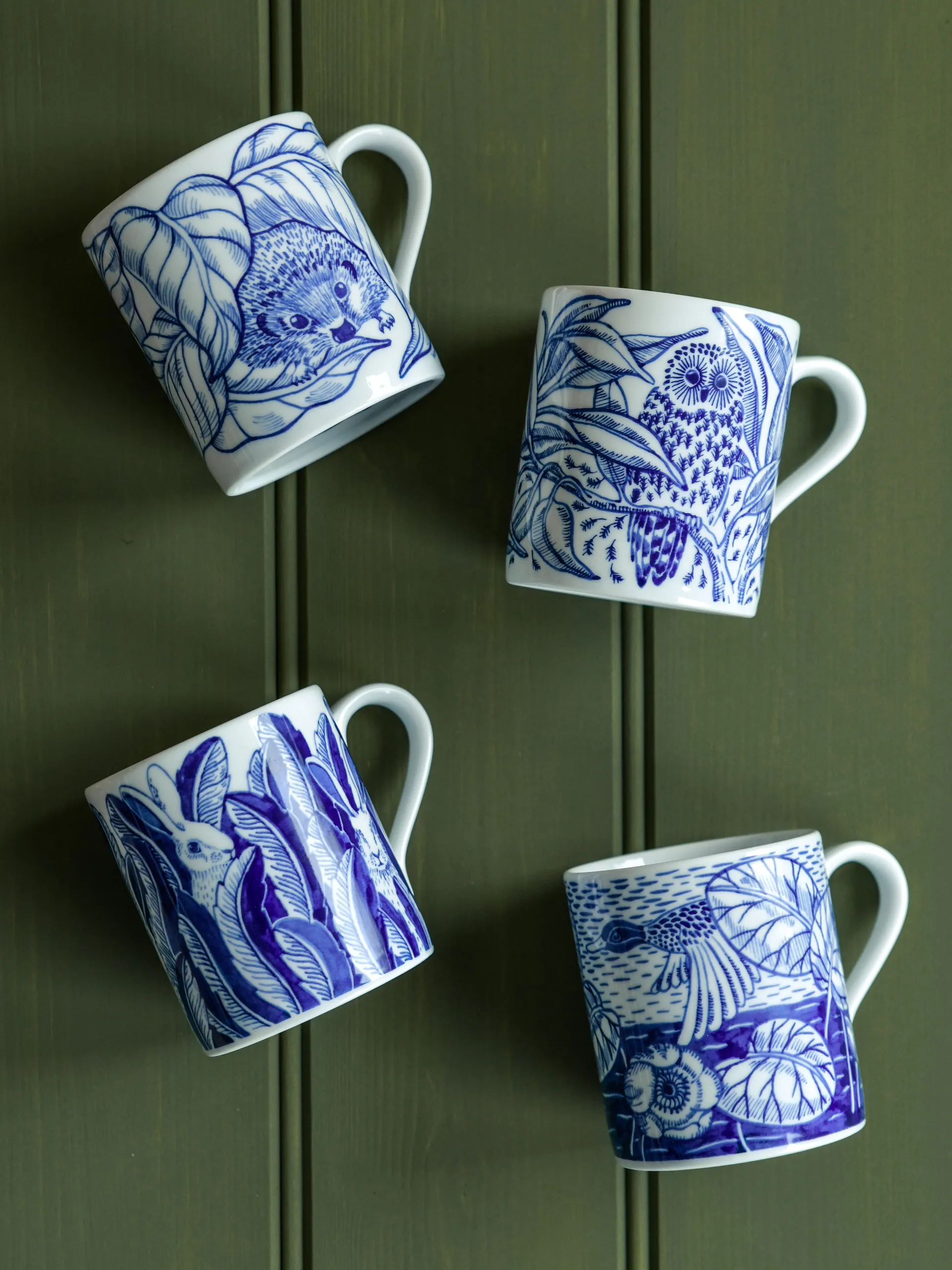 Duck pond mok 35 cl, Blauw Götefors Porslin