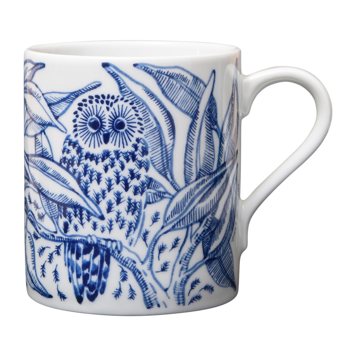 Götefors Porslin Owls at night mok 35 cl Blauw | Scandinavisch Interieur | Koffiekoppen | Blauw