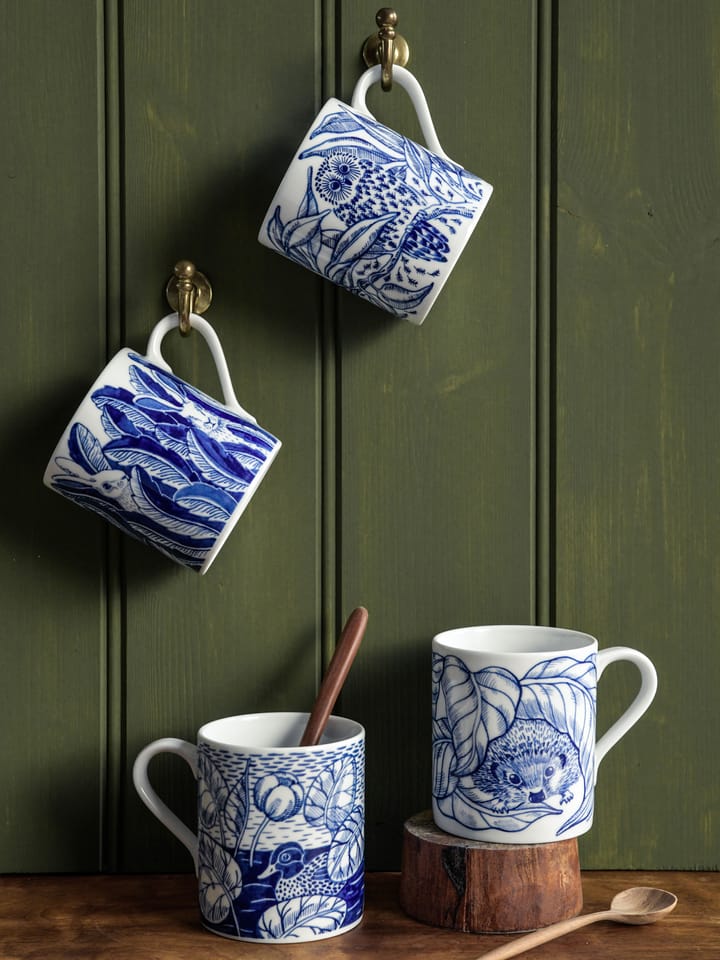 Owls at night mok 35 cl, Blauw Götefors Porslin