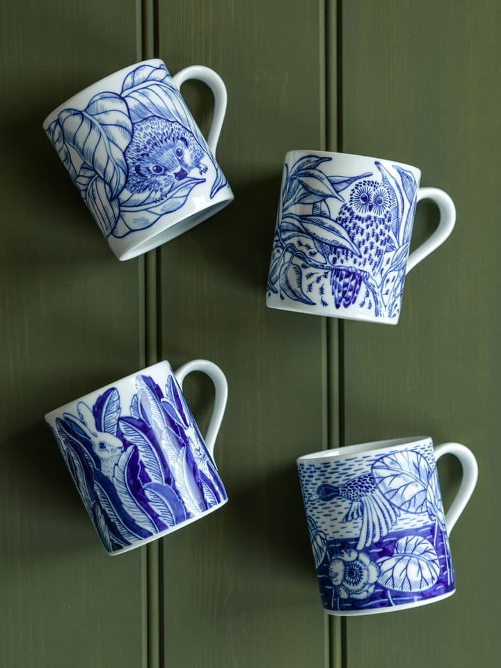 Owls at night mok 35 cl, Blauw Götefors Porslin