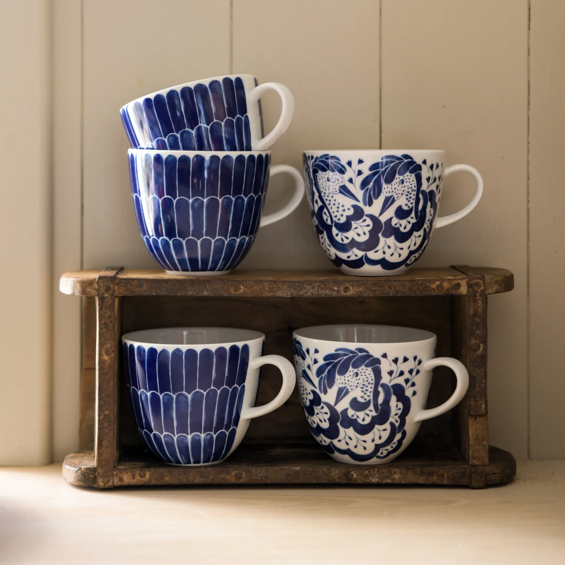 Selma jubileum mok 41 cl, Blauw Götefors Porslin