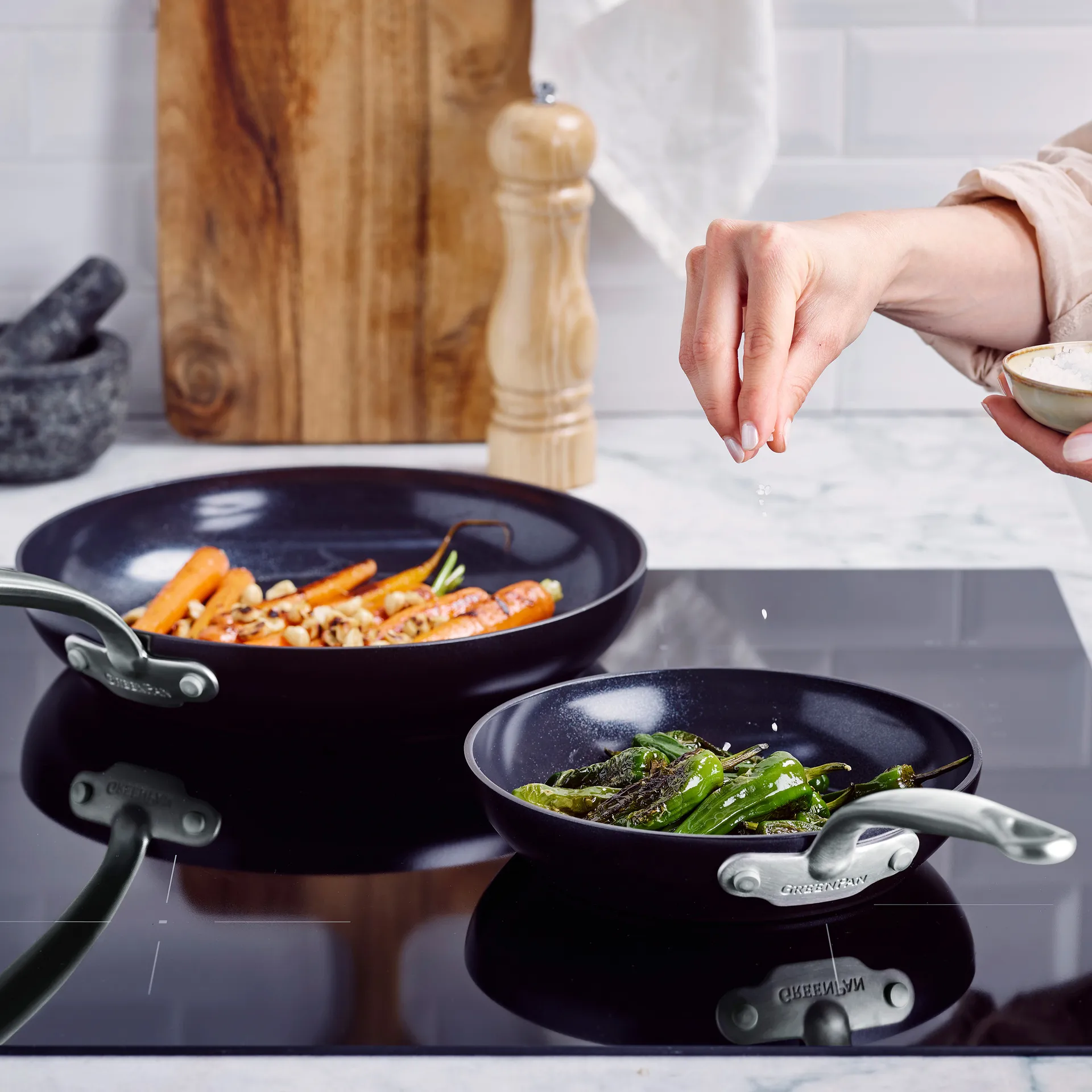 Barcelona koekenpannenset, 20 + 28 cm GreenPan