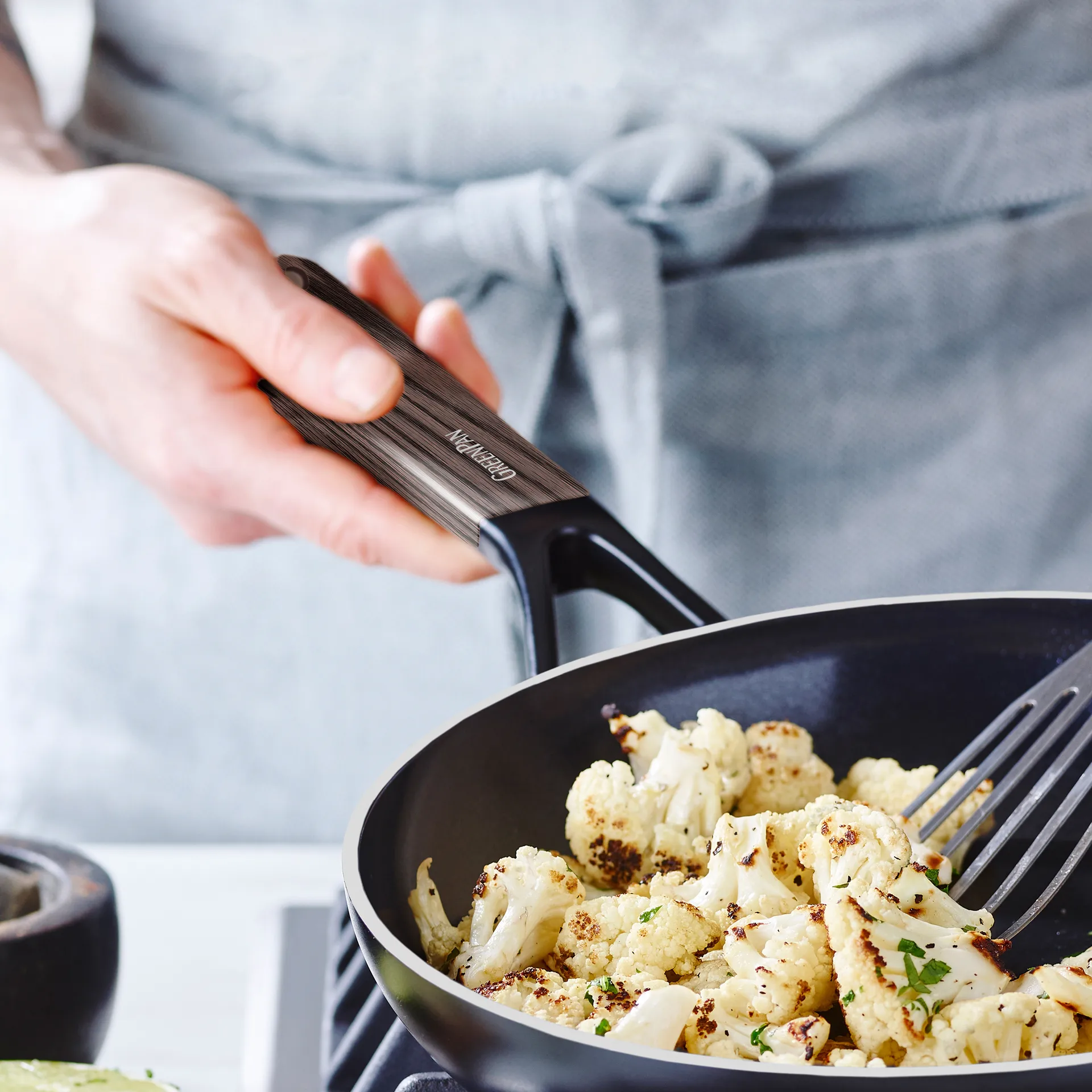 Eco Smartshape koekenpan 20 cm, Dark wood GreenPan