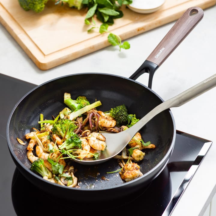Eco Smartshape wokpan 28 cm, Dark wood GreenPan