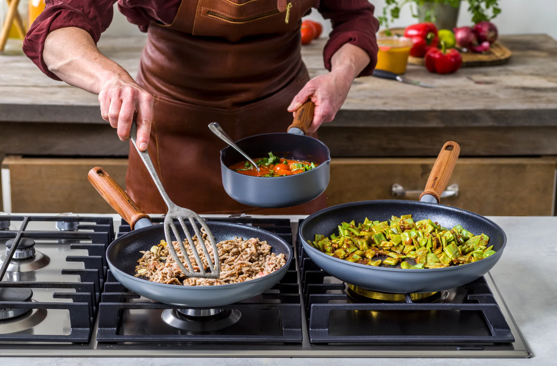 Mayflower Pro braadpan en koekenpannenset, 5-delig GreenPan