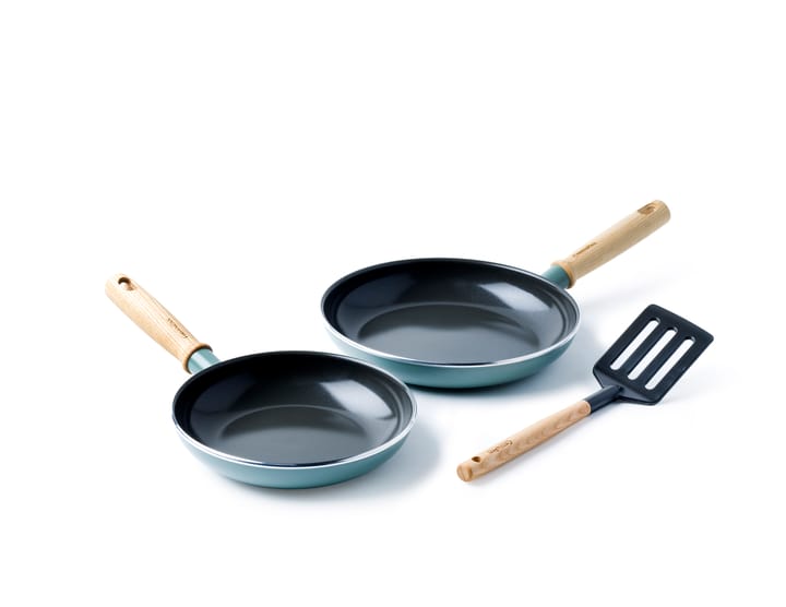 Mayflower Pro koekenpannenset + spatel - Groenblauw - GreenPan