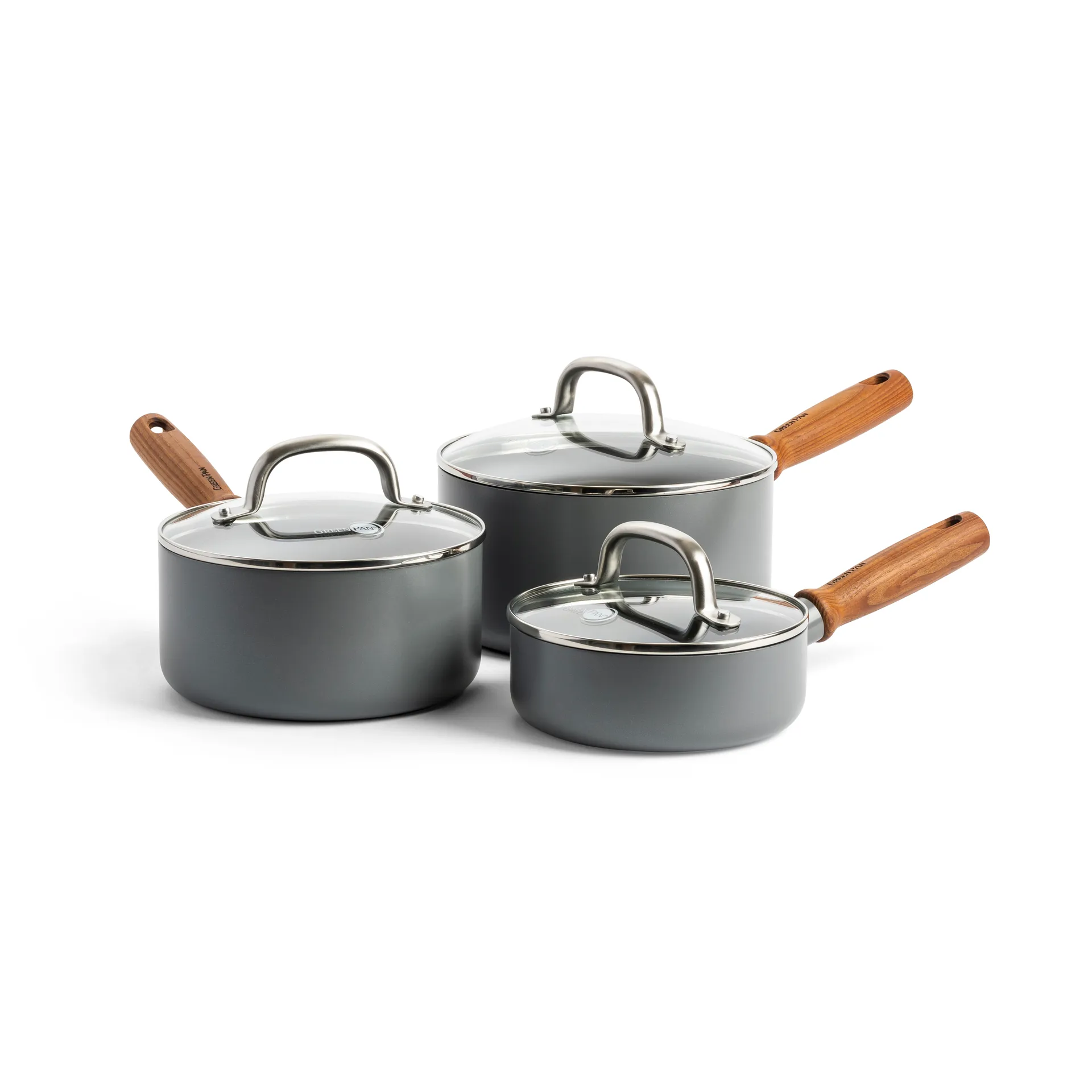 Mayflower Pro steelpannenset + deksel, 6-delig GreenPan