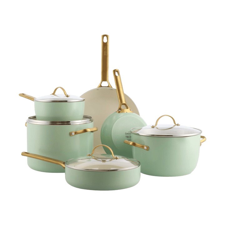 Padova braadpan en koekenpannenset 10 delig - Mint green - GreenPan