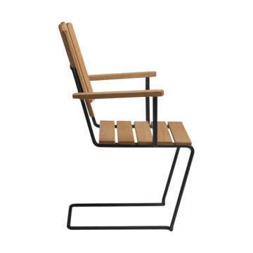 A2 tuinstoel - Onbehandeld teak-zwart - Grythyttan stalen meubelen