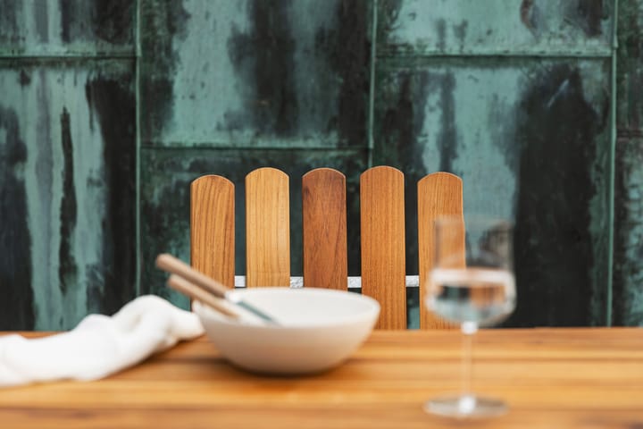 A2 tuinstoel, Teak-verzinkt frame Grythyttan stalen meubelen