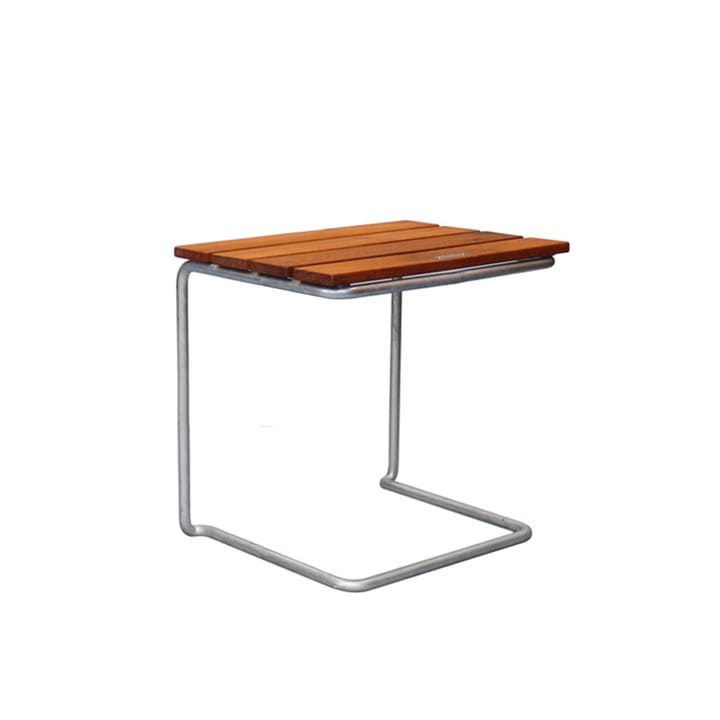 A3 tafel/voetenbankje - Teak-verzinkt frame - Grythyttan stalen meubelen