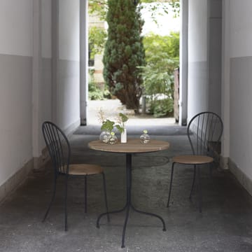 Akleja stoel - Teak-donkergrijs frame - Grythyttan stalen meubelen