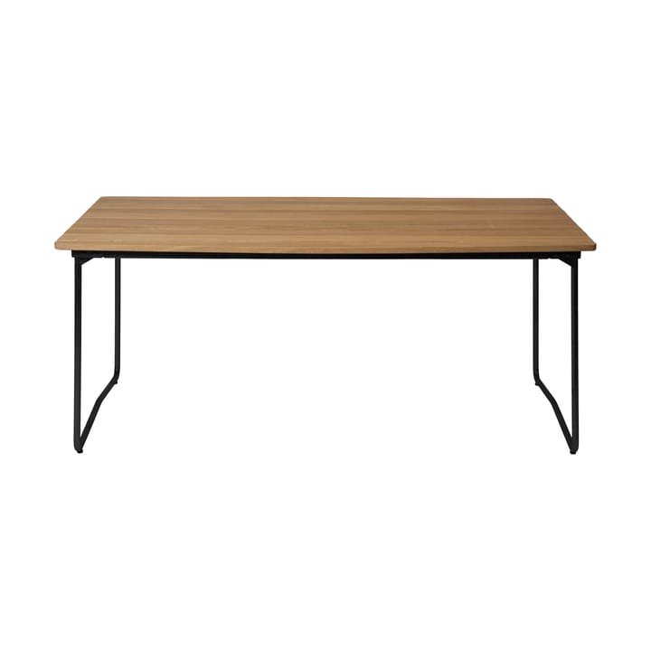 B31 170 eettafel, Geoliede eiken-zwart Grythyttan stalen meubelen