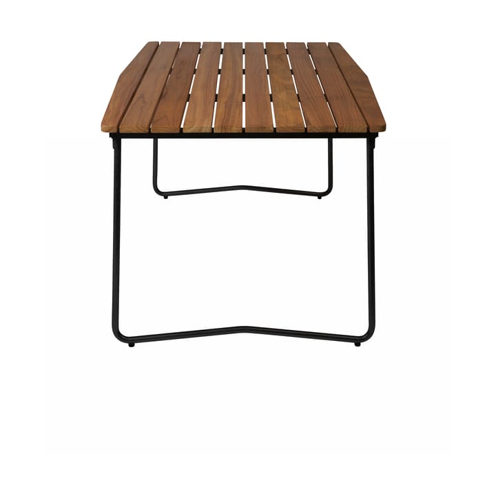B31 170 eettafel, Onbehandeld teak-zwart Grythyttan stalen meubelen
