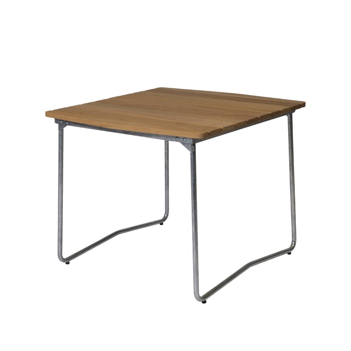 B31 84 eettafel, Eiken olie-verzinkt frame Grythyttan stalen meubelen