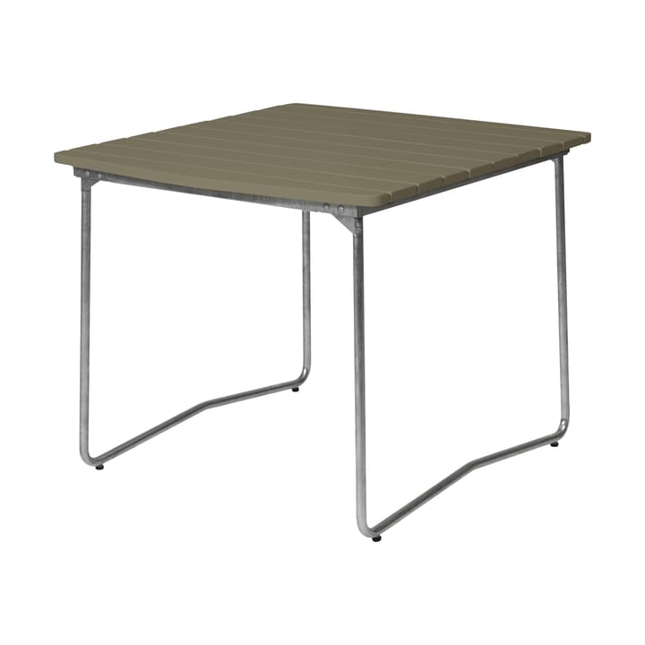 B31 84 eettafel - Lichtgroen eik-verzinkt frame - Grythyttan stalen meubelen