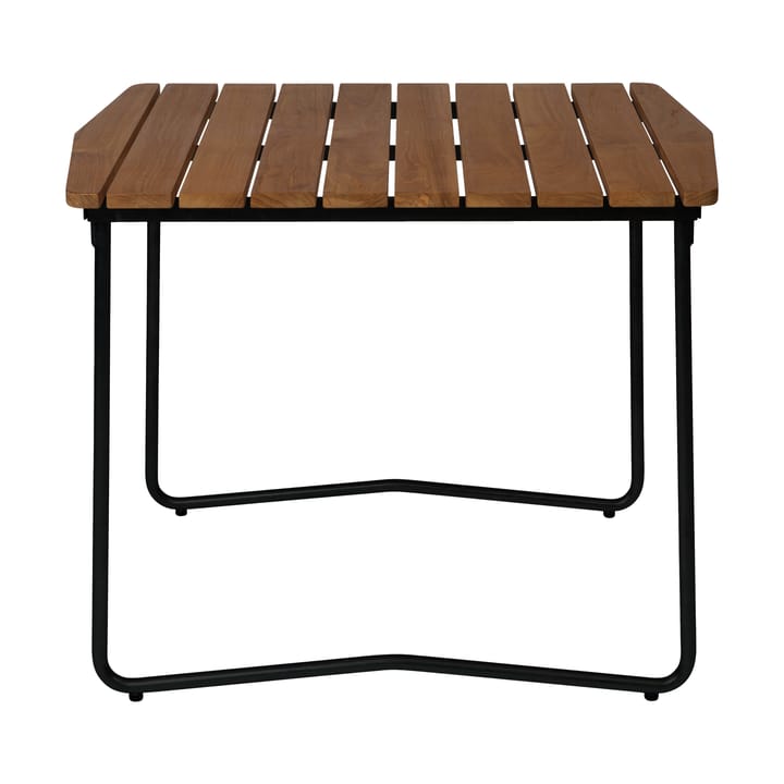 B31 84 eettafel, Onbehandeld teak-zwart Grythyttan stalen meubelen