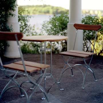 Bryggeri driepoot tafel - Teak-verzinkt frame - Grythyttan stalen meubelen