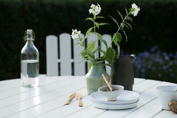 Grythyttan eettafelset wit 9A Ø120cm + 5st. A2 - undefined - Grythyttan stalen meubelen