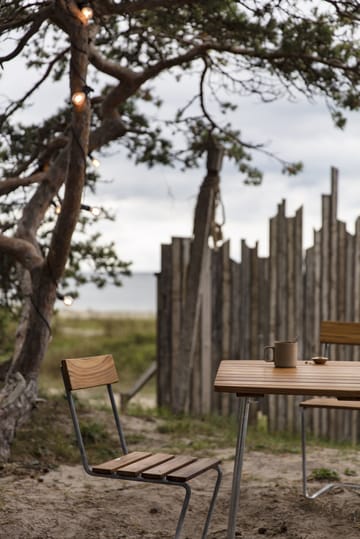 Stoel 1 - Teak-verzinkt frame - Grythyttan stalen meubelen