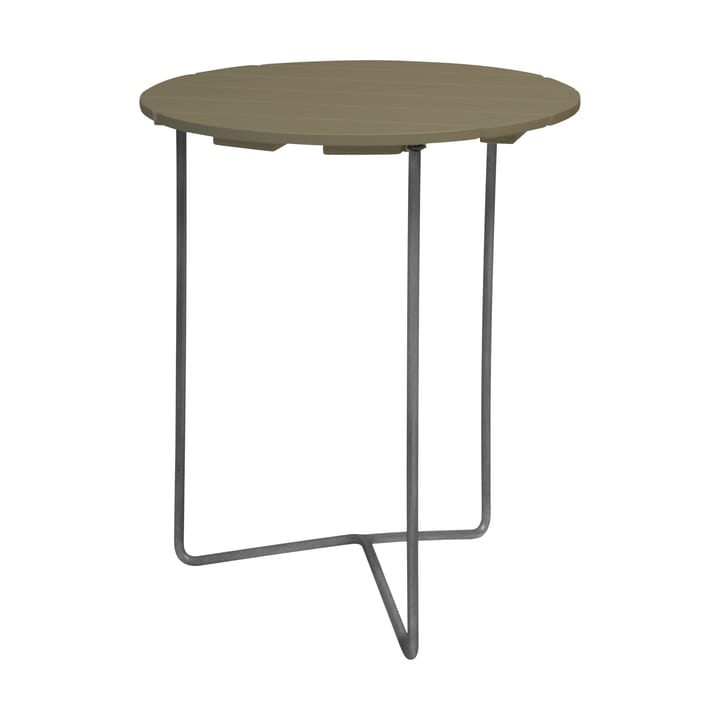 Table 6B tafel Ø60 cm - Lichtgroen eik-verzinkt frame - Grythyttan stalen meubelen