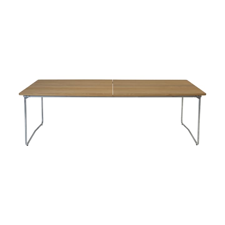 Table B31 eettafel 230 cm - Geoliede eiken-gegalvaniseerde poten - Grythyttan stalen meubelen