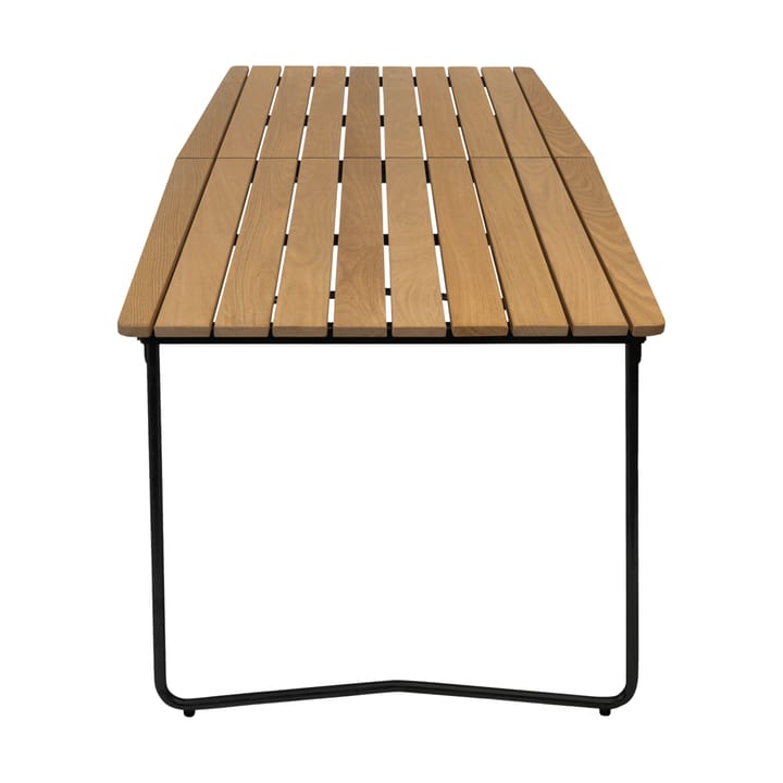 Table B31 eettafel 230 cm, Geoliede eiken-zwart Grythyttan stalen meubelen