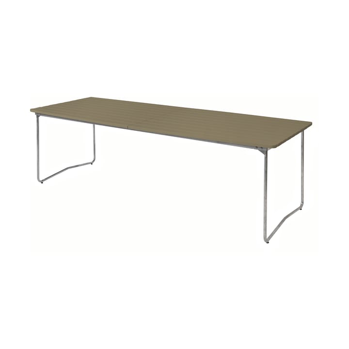 Table B31 eettafel 230 cm, Lichtgroen eik-gegalvaniseerd staal Grythyttan stalen meubelen