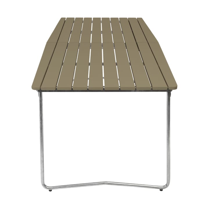 Table B31 eettafel 230 cm, Lichtgroen eik-gegalvaniseerd staal Grythyttan stalen meubelen