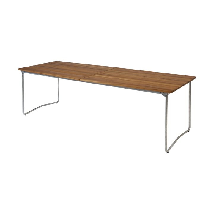 Table B31 eettafel 230 cm - Onbehandeld teak - gegalvaniseerde poten - Grythyttan stalen meubelen