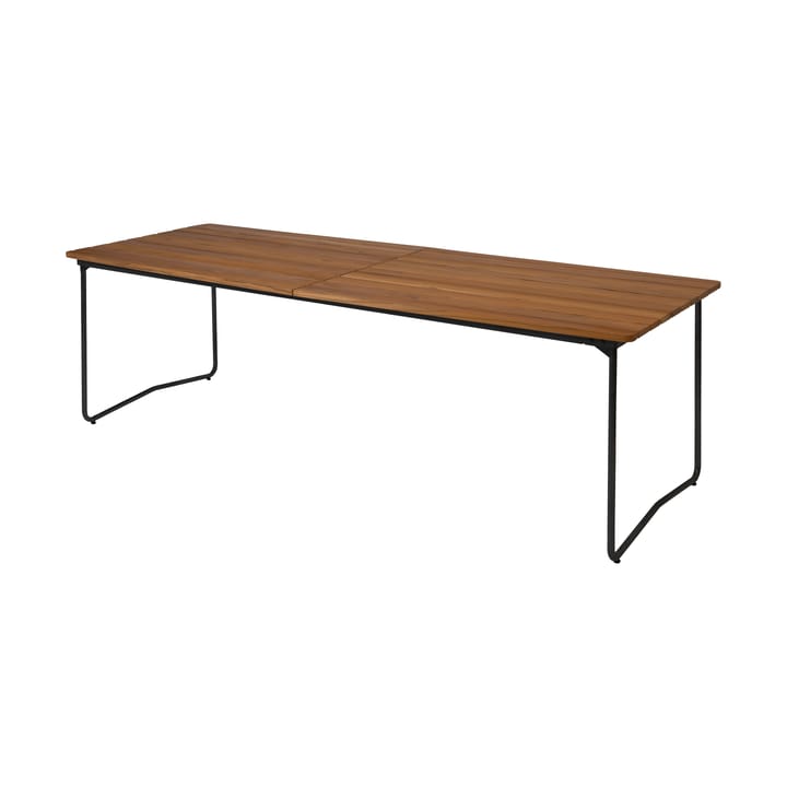Table B31 eettafel 230 cm, Onbehandeld teak-zwart Grythyttan stalen meubelen