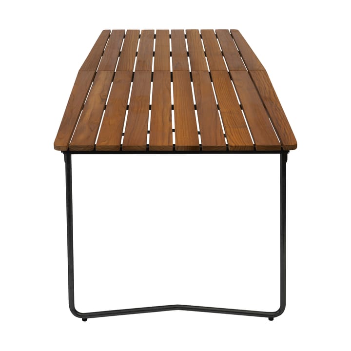 Table B31 eettafel 230 cm, Onbehandeld teak-zwart Grythyttan stalen meubelen